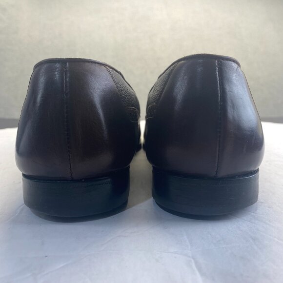 VTG Giorgio Brutini Shoes Mens Size 10D Brown Tassel Loafers Leather SlipOn 9469 main image 4